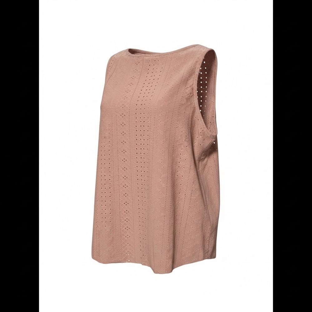 NWOT Sleeveless Eyelet Women’s Top | Rose Pink | Size XL | Loose Fit